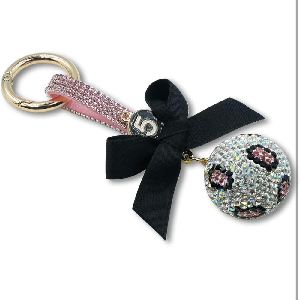 Crystal Ball Keychain Car Charm Keychain Pendant Charms for Handbag Bag Purse